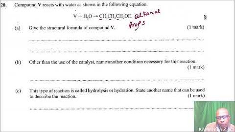 2020 KCSE CHEM PAPER 1 NO. 20