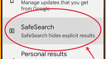 Safe Search in Google App