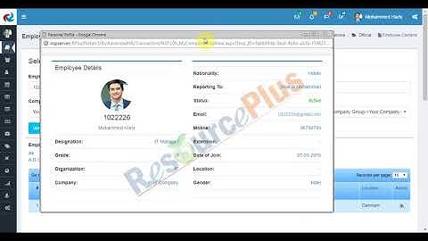 Employee Contacts in ResourcePlus HRMS application?