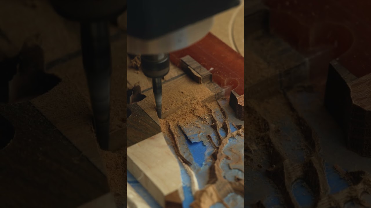 Elevated Textured Tree Engraved On The CNC 