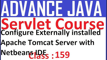159 configure Externally installed Apache Tomcat Server with Netbeans IDE Servlet Tutorial Adv java