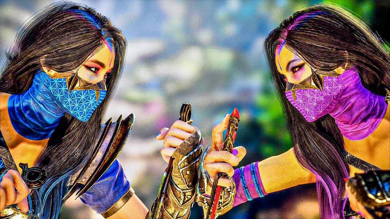 Mortal Kombat 1 - Khaos Kitana Vs Khaos Mileena (Very Hard) - YouTube
