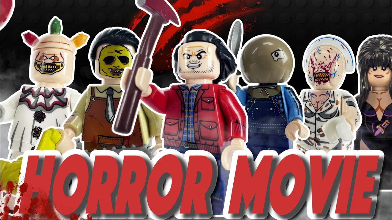 Horror Movie Lego-Compatible Minifigures Set (Twisty, Elvira, Sam