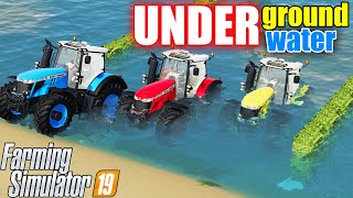 TRACTORS IN UNDERGROUND ! UNDERGROUND PARKING & UNDERWATER FARMING ! Farming Simulator 19