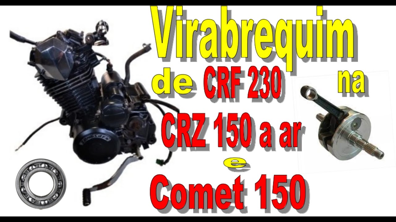Projeto CRZ 230cc Ep:1 adaptando virabrequim de crf 230cc no motor da CRZ150 a ar e Comet 150