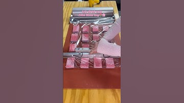 Shrink wrapping Fresh Bloom soap🌷🌸 Available today at 3pm est😁 #satisfyingasmr #relaxingvideo