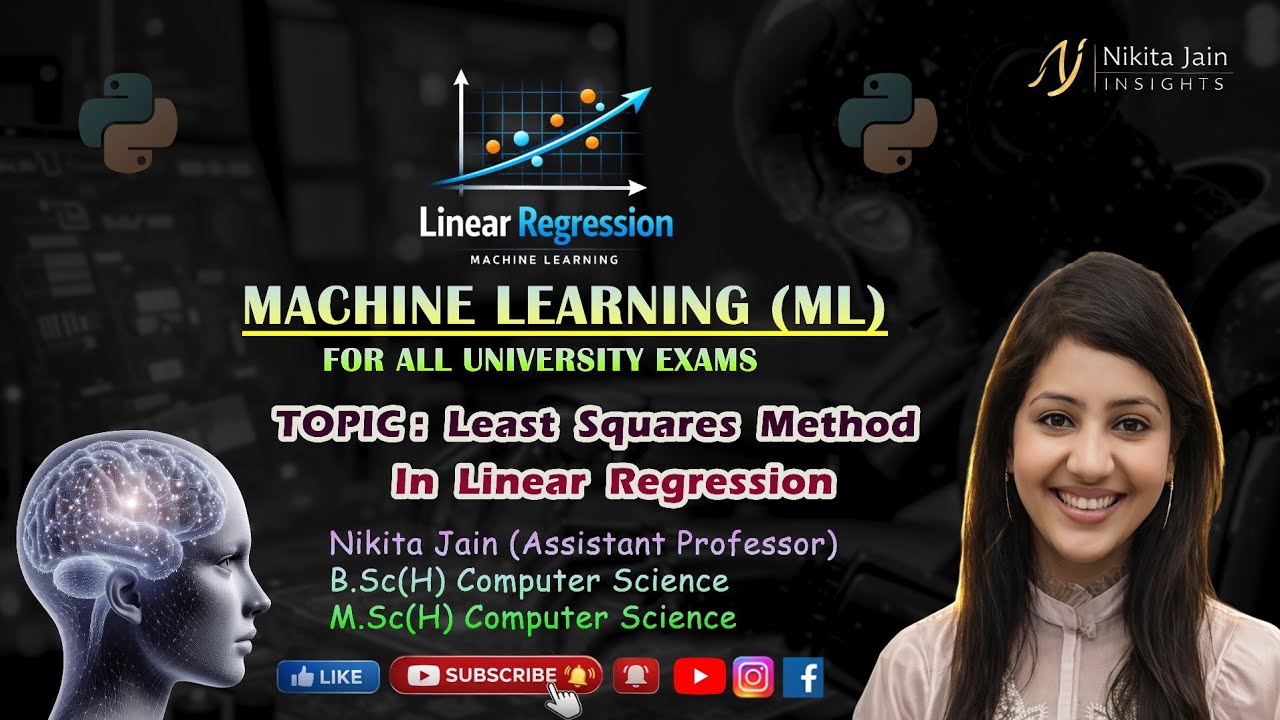 L - 2.2 : Least Squares Method in Linear Regression | Solved Numerical ...
