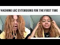 WASHING LOC EXTENSIONS FOR THE FIRST TIME 😱