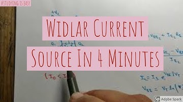 Widlar Current Source |Linear Integrated Circuits|