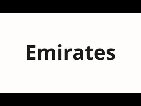 How to pronounce Emirates