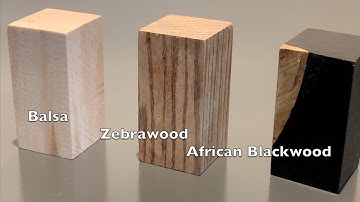 Density and Archimedes Principle -- a Balsa, Zebrawood and African Blackwood Experiment