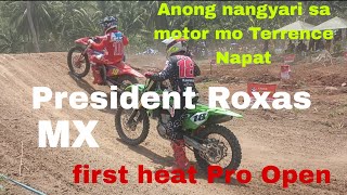 Terrence Napat Anong nangyari sa Motor. First heat Pro Open President Roxas north cotabato MX.