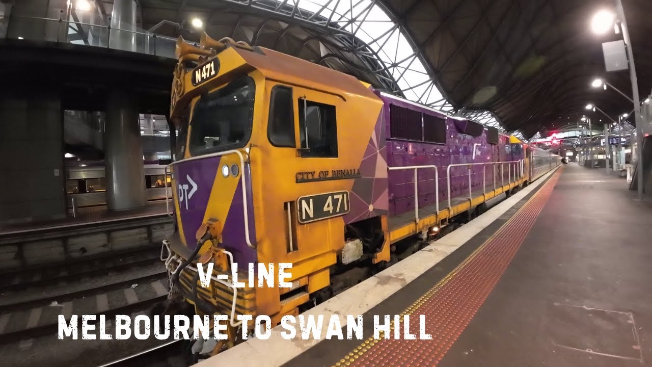 V/Line train - Melbourne to Swan Hill - YouTube
