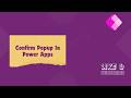 Confirm PopUp in Power Apps | @microsoft #powerapps