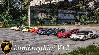 Forza Horizon 5: World's Greatest V12 Lamborghini Drag race! (Aventador, Coutach, Diablo, & More!)