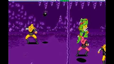 [SNES] Teenage Mutant Ninja Turtles Turtles in time Scene 5 | Prehistoric Turtlesauras