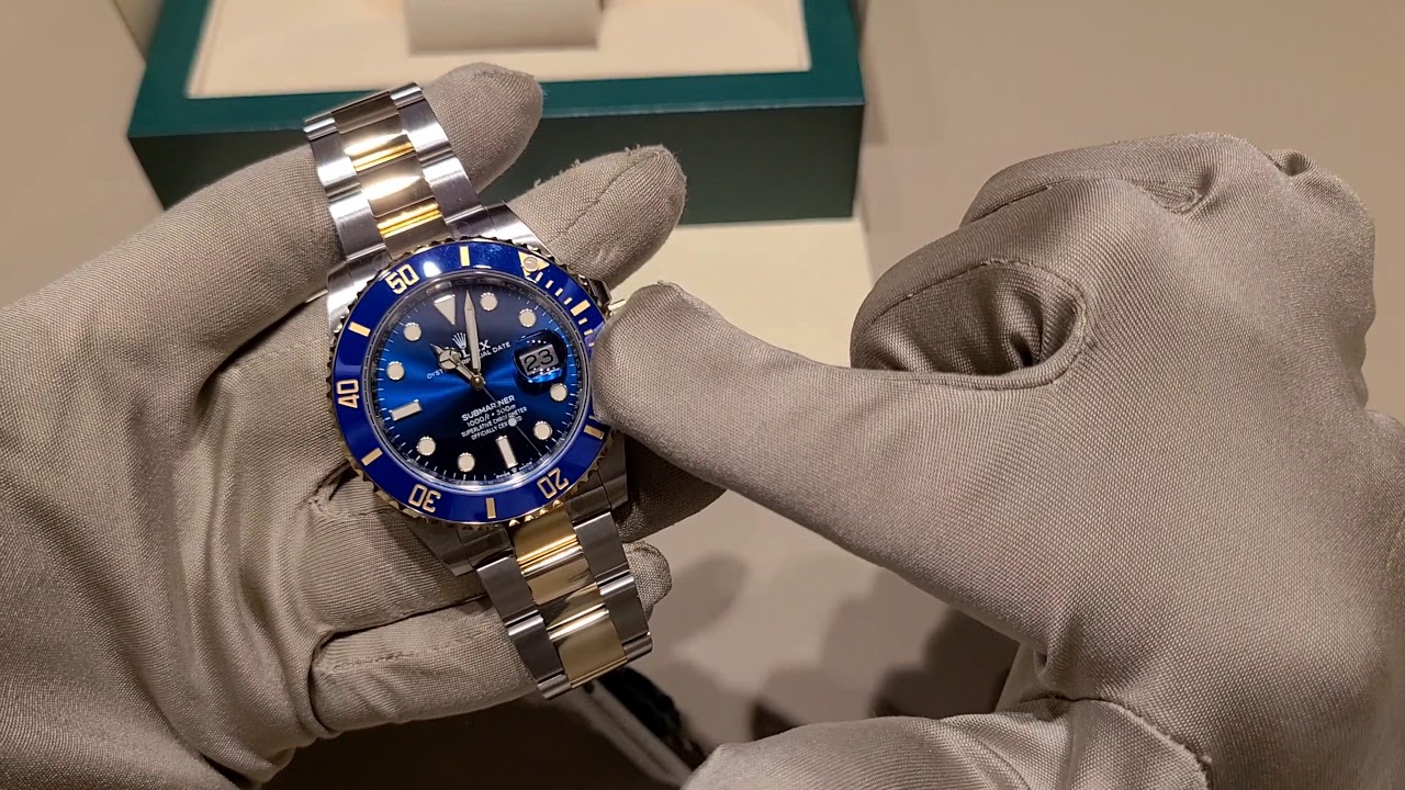 New Rolex Submariner blue dial two tone (bluesy) Ref. 126613LB unboxing and  review 