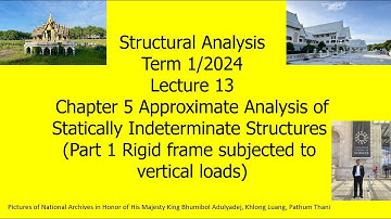 13 Ch 5 Approximate Analysis PART 1 Structural Analysis Term 1 2023 Aug 26 2024