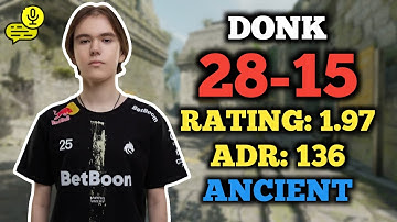 CS2 POV | DONK (28-15) FACEIT RANKED (ANCIENT) | VOICE COMMS