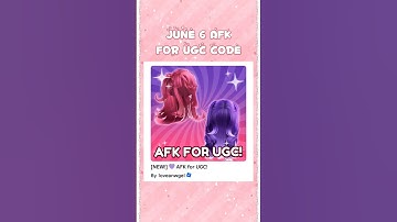 JUNE 6 AFK for UGC Code! 40k Time!⏰ #robloxcodes #roblox #shorts #robloxfyp #fyp #robloxugc