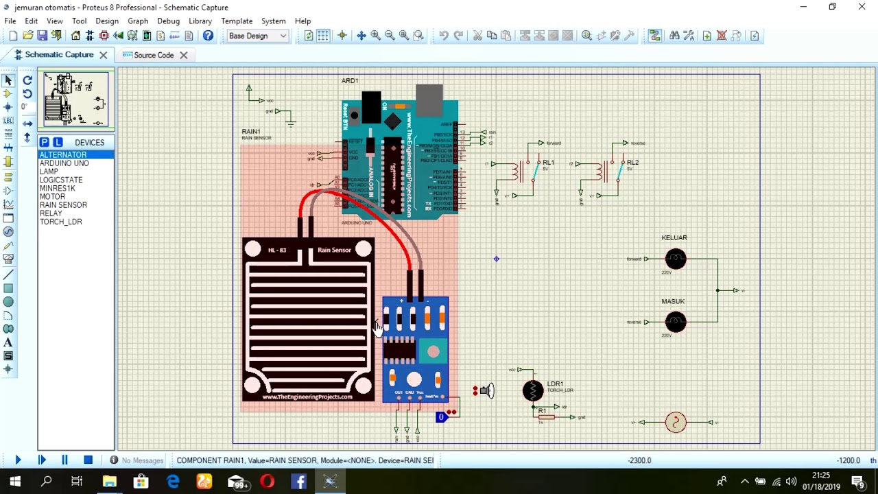  jemuran otomatis  sensor hujan YouTube