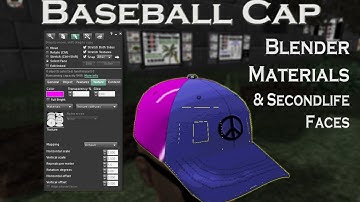 3D Baseball Cap - Blender Materials - Second Life Faces