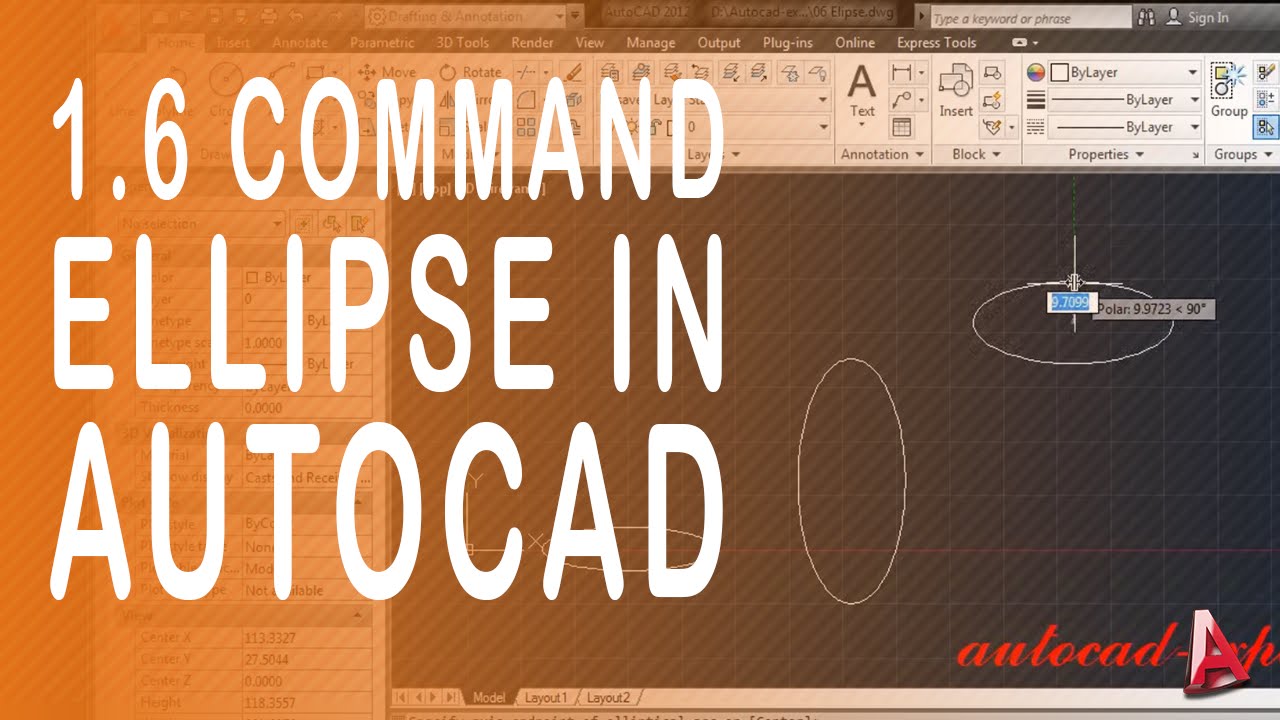 flatten ellipses cad 2018