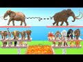 Tug of war prehistoric mammals vs modern mammals animal revolt battle simulator