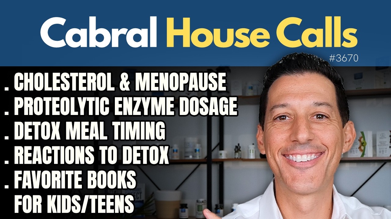Cholesterol & Menopause, Proteolytic Enzymes, Detox Meal Timing, Reactions to Detox, Favorite Books