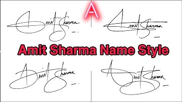 Amit Sharma name style | A name signature style | @CrazyXYZ @AnupCalligraphy