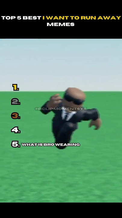 Top 5 Best 'I Wanna Run Away' Moments #iwannarunaway #robloxmoments #funnyroblox #fyp