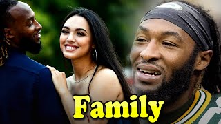 Aaron Jones Family With Son and Girlfriend Crystal Molina 2024