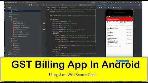 GST Billing App in android Studio Using Java (With Source Code) || Full Project