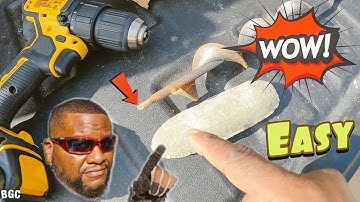 How to apply Fertilizer Spikes with a POWER DRILL // Homemade fertilizer Spikes // Greener landscape