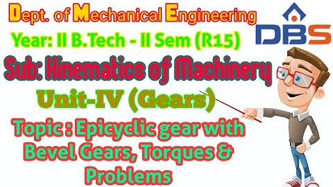 Kinematics of Machinery - Unit-IV Gears (Part 10)