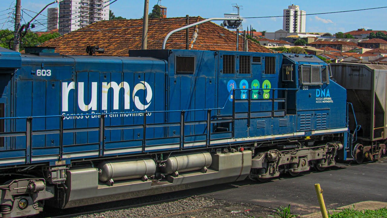Train Da Rumo Trens da Rumo em Catanduva-SP,Locomotiva AC44 603 DNA em Ação,E Outro ...