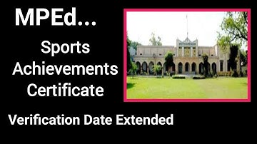 mped | sports achievements certificates | extended verification date | @srinupetcreations