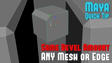 Maya Quick Tip 17: How to Make Bevel Amount/Distance the Same Across Any Mesh/Edge