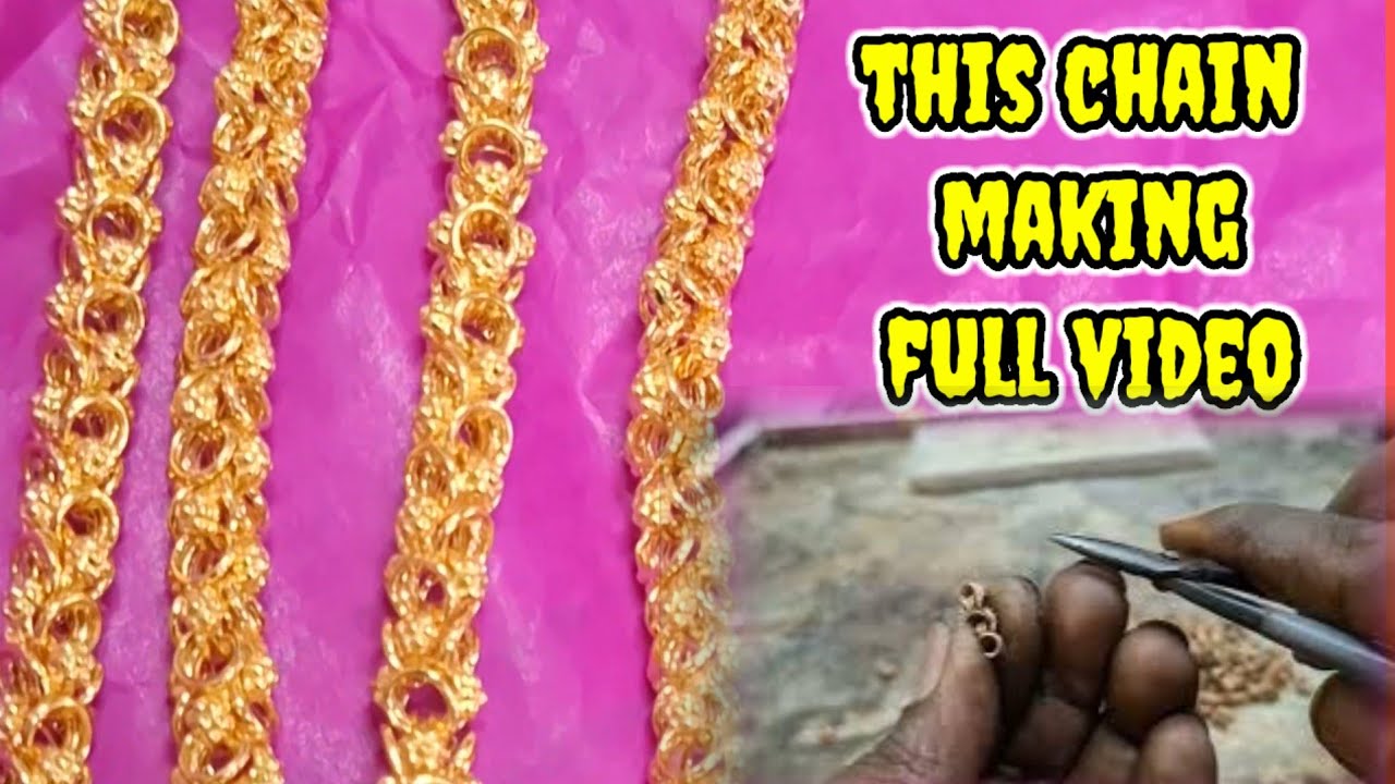 GOLD CHAIN MAKING VIDEO # 32grm rose Ball Chain Making Video #