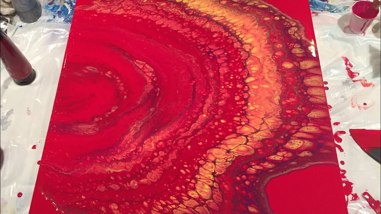 (131) Acrylic Straight Pour - Large Canvas- Big Cells - No Silicone ...