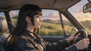 🌅 Sunset Drive Jazz LoFi 🚗 Relaxing Beats for Study, Focus & Chill | Rigby Sounds