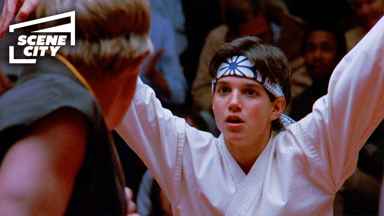 The Karate Kid: Crane Kick Final Fight Scene (Ralph Macchio, William ...