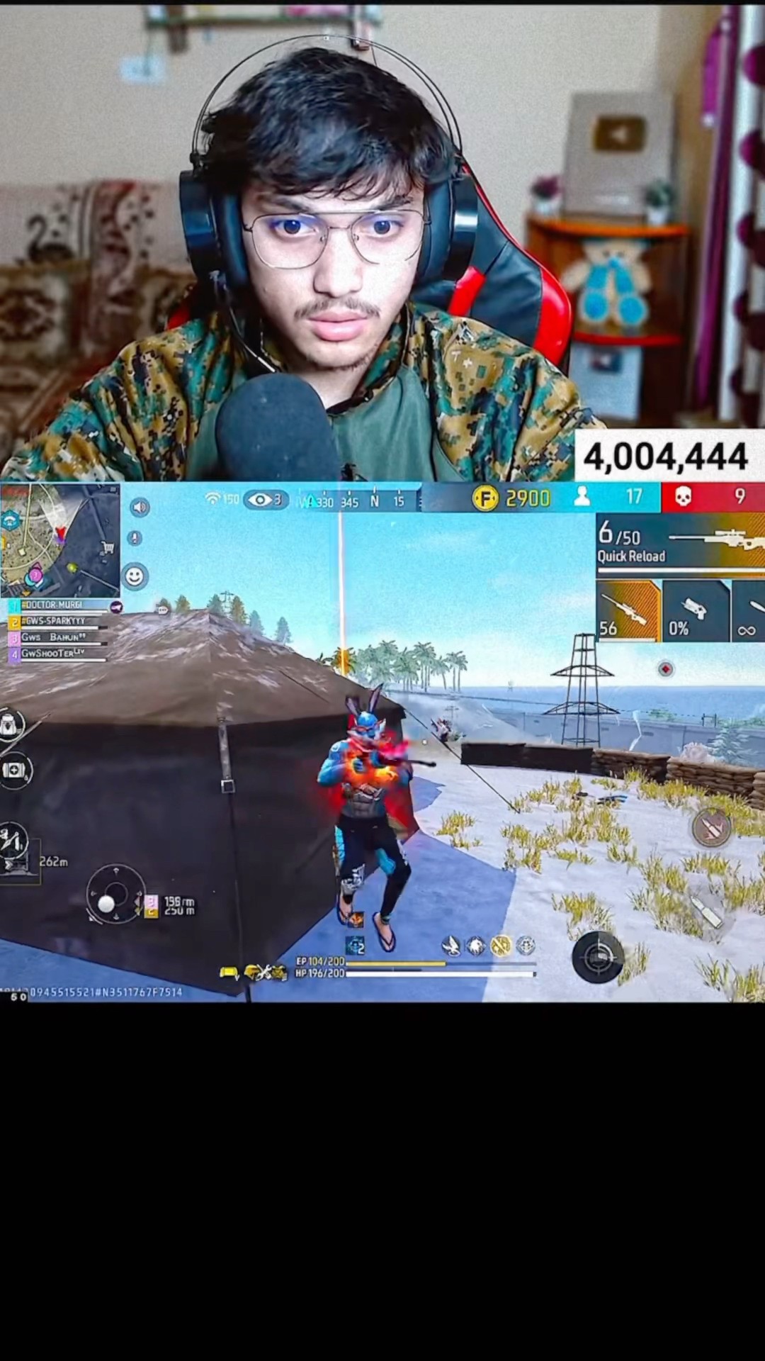 Shooter Bhai Making Streamer Cry ?? In Grandmaster Lobby? #short #shorts #shortsfeed #gwshooter