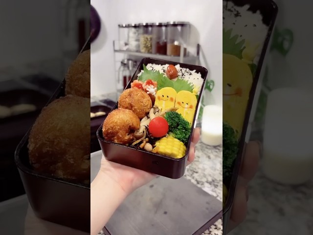 【お弁当作り】1分で見る！まんまるコロッケ #Shorts #お弁当 #obento