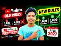1K Subs + 8K Hours? 😱 | YouTube New Monetization Rule 2027