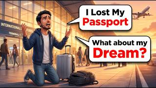 Passport Lost at the Airport! 😰 | English Listening & Speaking Practice