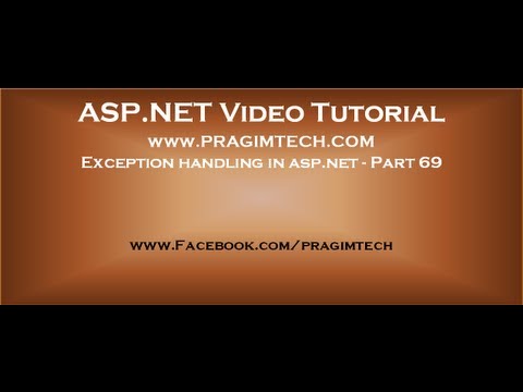 Exception handling in asp.net   Part 69