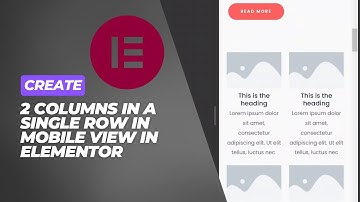 How to Add Two Columns in a Single Row in Elementor