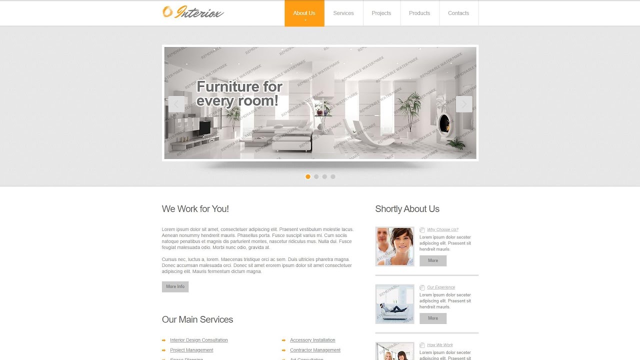 Interior Design Responsive Website Template - 43489 - YouTube