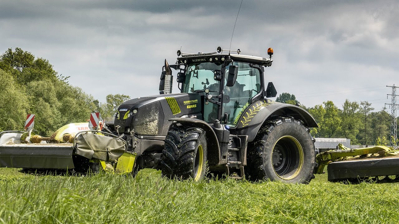 2021 | Claas Axion 850 with Cab View | Gras Maaien | Pleizier & Timmer